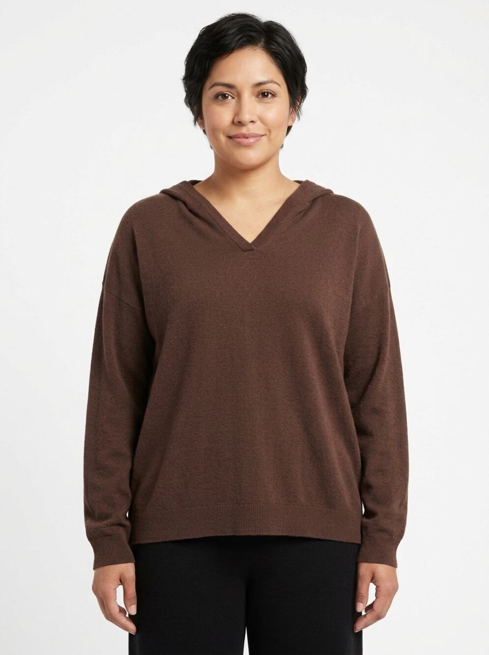 Member's Mark Premier Cashmere Blend Knit Hooded Sweatshirt Women Size XL